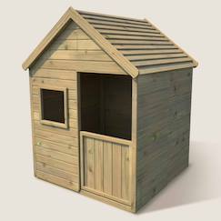 -Maisonnette en bois traité pour enfant marina