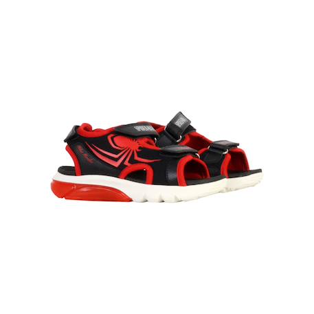 Sandales à scratch Marine rouge bleu+Noir rouge 9 - vertbaudet enfant 