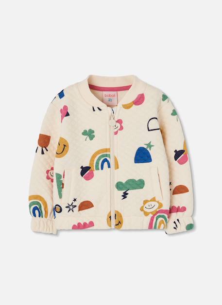 Veste maille fille imprimé  - vertbaudet enfant