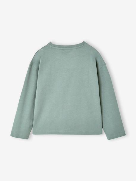 T-shirt manches longues fille encre+rose pâle+vert 13 - vertbaudet enfant 