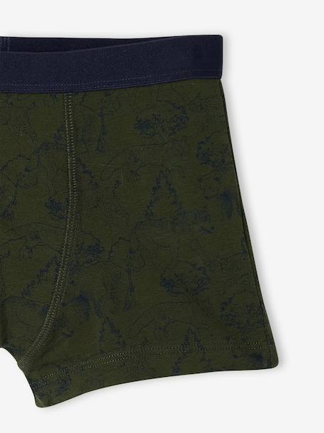 Lot de 5 boxers garçon kaki 9 - vertbaudet enfant 