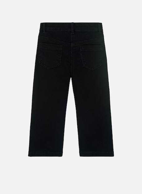 Pantalon fille denim élastique Noir 2 - vertbaudet enfant 