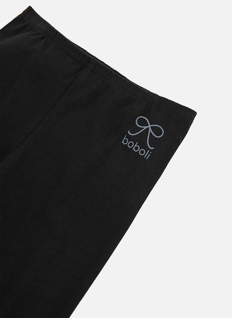 Legging fille en maille élastique avec noeud Noir 3 - vertbaudet enfant 