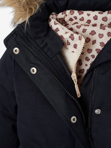 Parka fille 3 en 1 hiver à capuche kaki+noir+PURPLE DARK+sauge+Vert+vert de gris 28 - vertbaudet enfant 