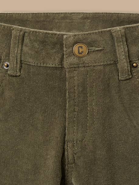Slim en velours garçon Kaki 2 - vertbaudet enfant 