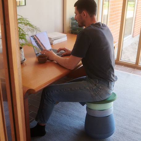 Tabouret modulaire dynamic all super confetti Bleu foncé, bleu clair, vert clair, vert foncé+Multicolore+Vert, rose, jaune, bleu 3 - vertbaudet enfant 
