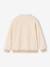 Sweat style teddy fille en molleton beige+gris chiné+marine 2 - vertbaudet enfant 