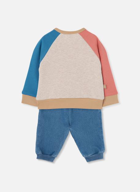 Ensemble bébé garçon en maille brodé d'ours Blanc 2 - vertbaudet enfant 