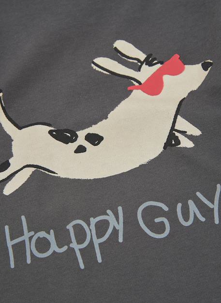 T-shirt garçon en maille imprimé lapin Gris 3 - vertbaudet enfant 