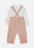Ensemble bébé garçon maille carreaux brodé hiboux Pink 2 - vertbaudet enfant 
