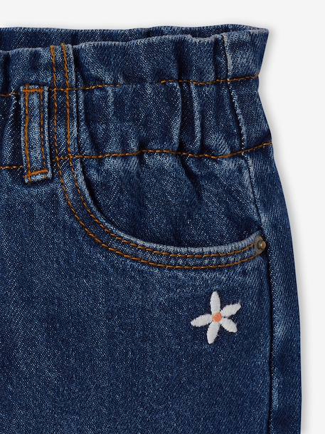 Pantalon paperbag fille bleu foncé+bleu moyen 4 - vertbaudet enfant 