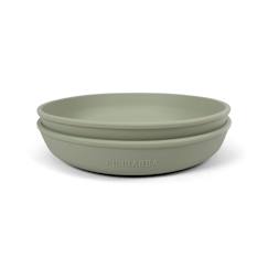 Puériculture-Repas-Vaisselle, coffret repas-Assiettes-Lot de 2 bols en silicone