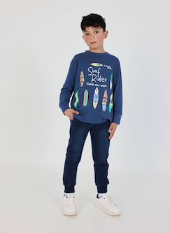 Pantalon molleton garçon denim  - vertbaudet enfant