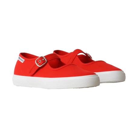 Ballerines à brides Blanc+Noir  blanc+Rouge blanc 15 - vertbaudet enfant 