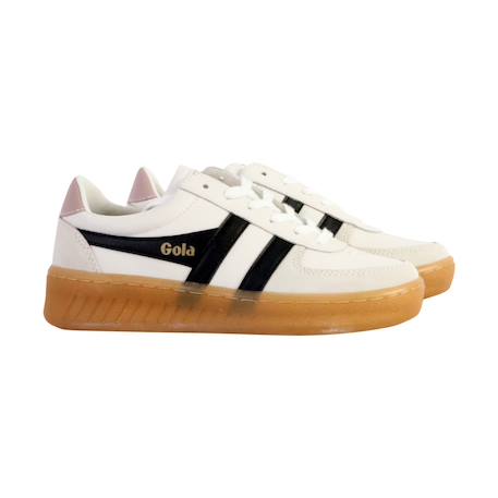 Baskets basses à lacets Blanc noir chalk rose gum 3 - vertbaudet enfant 