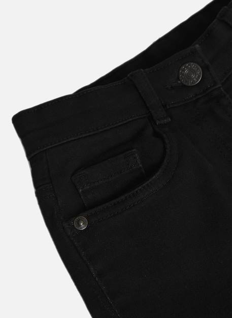 Pantalon fille denim élastique Noir 4 - vertbaudet enfant 
