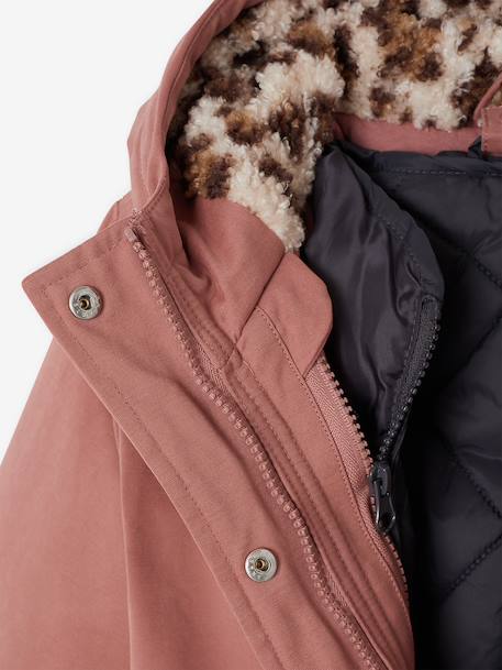 Parka 3 en 1 fille amovible blush+marine 10 - vertbaudet enfant 