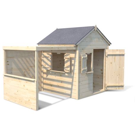 Cabane en bois enfant avec pergola alpaga Beige 3 - vertbaudet enfant 