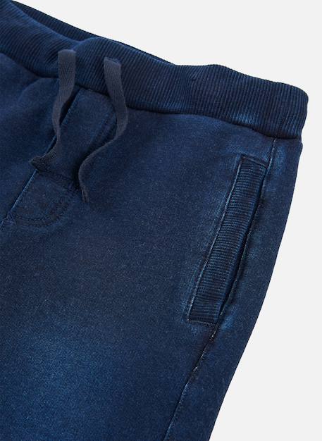 Pantalon garçon molleton denim Bleu 4 - vertbaudet enfant 