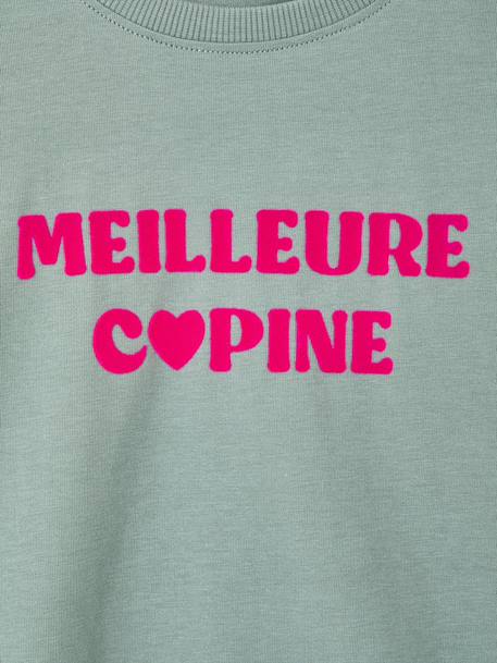 T-shirt manches longues fille encre+rose pâle+vert 14 - vertbaudet enfant 