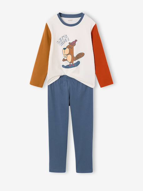 Lot de 2 pyjamas garçon bleu jean 2 - vertbaudet enfant 