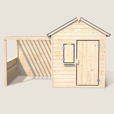 Cabane en bois enfant avec pergola alpaga Beige 5 - vertbaudet enfant 