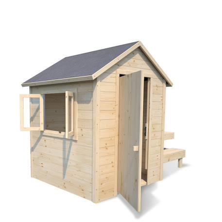 Cabane en bois avec table pique-nique tiana Marron 3 - vertbaudet enfant 