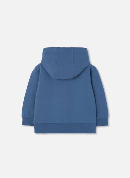 Sweat-shirt garçon molleton à capuche imprimé gaming Bleu 3 - vertbaudet enfant 