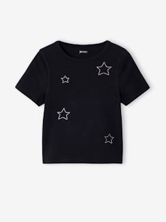 -T-shirt manches courtes fille cropped