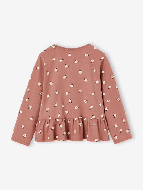 Blouse manches longues fille bois de rose+taupe 2 - vertbaudet enfant 