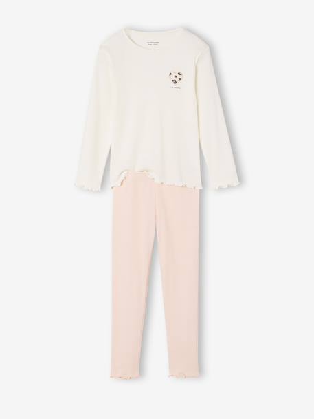 Lot de 2 pyjamas fille manches longues rose pâle 1 - vertbaudet enfant 