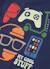 T-shirt en maille garçon imprimé gaming Bleu 4 - vertbaudet enfant 