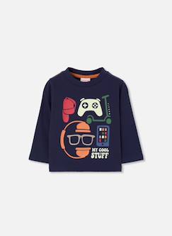Garçon-T-shirt, polo, sous-pull-T-shirt-T-shirt en maille garçon imprimé gaming