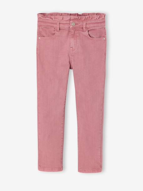 Pantalon slim fille morphologie large encre+mauve 4 - vertbaudet enfant 