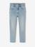 Jean slim fille morphologie large bleu clair+bleu moyen 1 - vertbaudet enfant 
