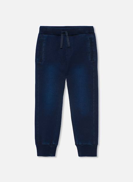 Pantalon garçon molleton denim Bleu 2 - vertbaudet enfant 