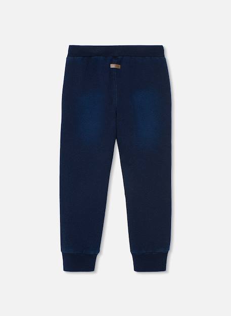 Pantalon garçon molleton denim Bleu 3 - vertbaudet enfant 