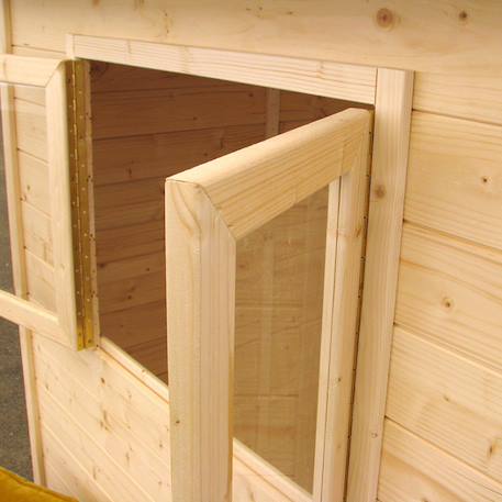 Cabane en bois avec fenêtre et boîte aux lettres garance Beige 6 - vertbaudet enfant 