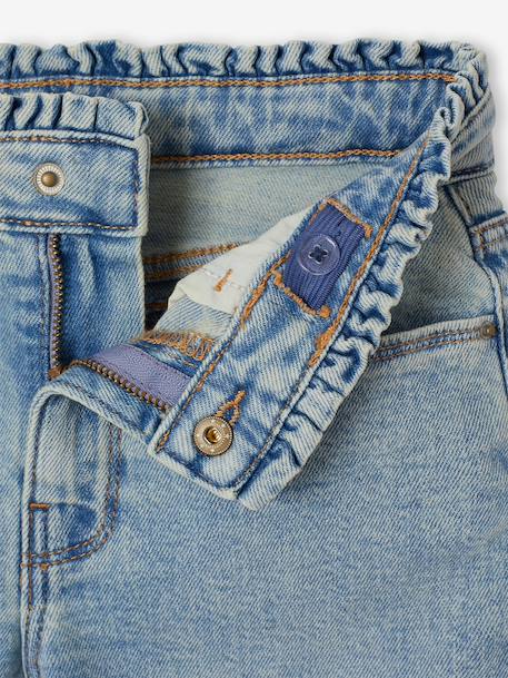 Jean slim fille morphologie large bleu clair+bleu moyen 3 - vertbaudet enfant 