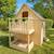 Cabane en bois sur pilotis avec mezzanine et bac à sable duplex Marron 6 - vertbaudet enfant 