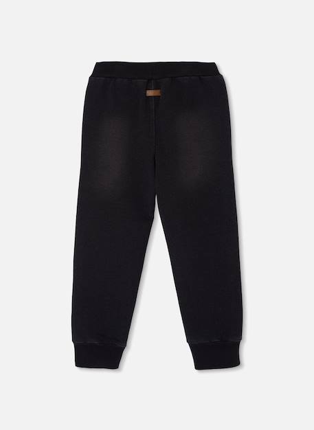 Pantalon garçon molleton effet denim Noir 2 - vertbaudet enfant 