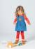 Ensemble bébé fille maille denim broderie ours Rouge 2 - vertbaudet enfant 