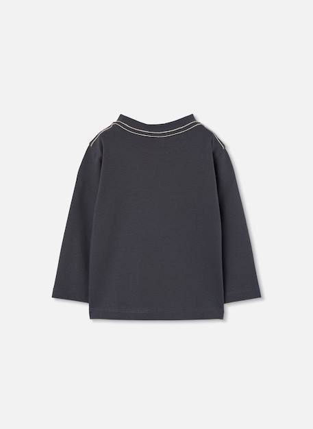 T-shirt en maille garçon imprimé lapin Gris 2 - vertbaudet enfant 