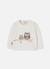 Sweat-shirt bébé molleton imprimé hiboux Blanc 1 - vertbaudet enfant 