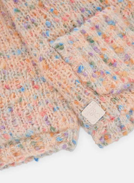 Veste fille en maille à capuche Blanc 4 - vertbaudet enfant 