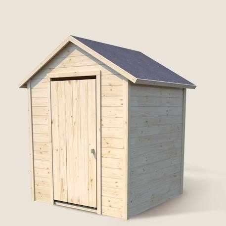 Cabane en bois avec fenêtre et boîte aux lettres garance Beige 1 - vertbaudet enfant 