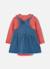 Ensemble bébé fille maille denim broderie ours Rouge 4 - vertbaudet enfant 