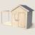 Cabane bois enfant avec pergola et comptoir epicerie Beige 1 - vertbaudet enfant 