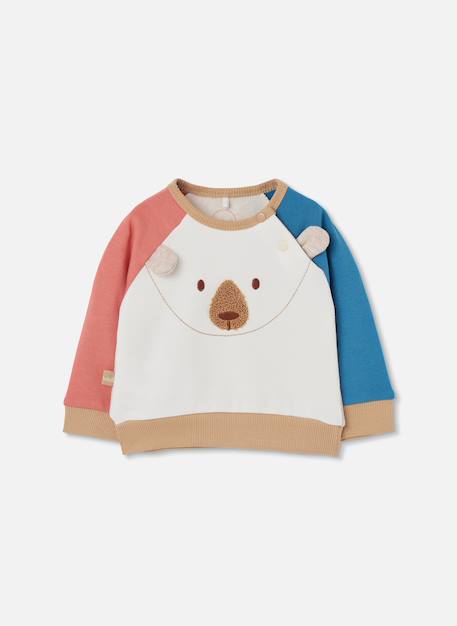 Ensemble bébé garçon en maille brodé d'ours Blanc 3 - vertbaudet enfant 