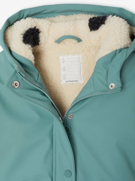 Ciré fille à capuche doublé sherpa anthracite+indigo+mauve+multicolore+vert 24 - vertbaudet enfant 